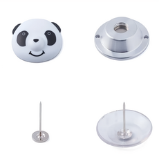 被芯被套防滑固定神器 熊猫頭 35 x 32 x 18mm + 短針 21mm + 長針 29mm + 解扣器 71 x 23mm, A套餐, 1組