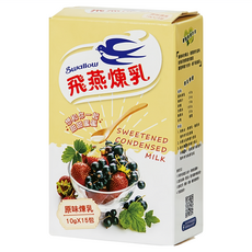 Swallow 飛燕煉乳 加糖全脂煉乳隨身包 15包入, 150g, 1盒