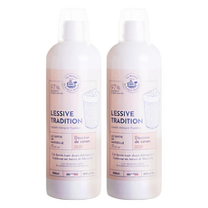 La Maison du Savon de Marseille 馬賽皂之家 柔軟棉花正統馬賽黑皂防螨洗衣皂, 1L, 2瓶