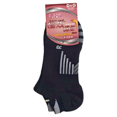 D&G 透氣避震足弓女襪 6雙組, 22~25cm, 黑色