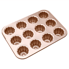 TRIARROW 三箭牌 金不沾12連可麗露烤模, 1個