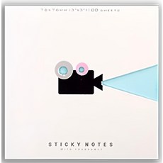 EKI MORI MACHI 驛森町 便利貼 辦公學習記事, 1個, 1個, 放映機