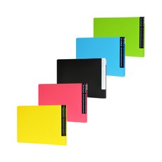 ECO Chungwoon A5 文件夾板 線 藍 黑 粉 黃, 顏色隨機, 5個