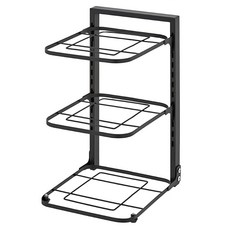 ikloo 宜酷屋 可調式鍋具架, 黑色, 3層, 1組