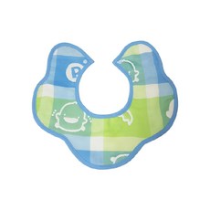 PiYOPiYO 黃色小鴨 360度雲朵圍兜, 六層立體紗布 透氣吸濕 呵護肌膚 口水兜, 藍色, 1件