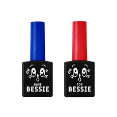 BESSIE 美甲膠組 Set, 美甲基底凝膠11ml*1入+美甲封層膠 11ml*1入, 1組