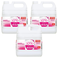 LION 獅王 Soflan 香氛柔軟精 花草薰香 4L, 3桶