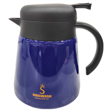 SIEGWERK 琺瑯不鏽鋼真空保溫壺 輕量設計 長效保溫保冷 食品級鋼材 耐酸鹼抗菌衛生, 藍色, 750ml, 1個