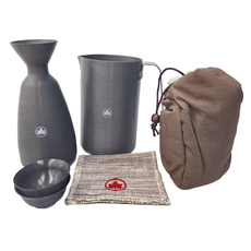 LOGOS 清酒套組，含清酒壺、清酒杯和收納袋, LG81280308, 1組