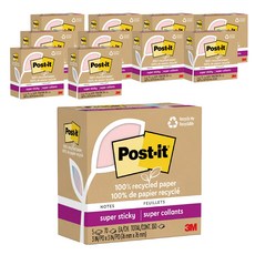 3m 利貼狠黏100%環保再生紙-3x3便條紙(70張x12本)-粉嫩色系, 12本, 70張