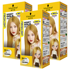 Schwarzkopf 施華蔻 FRESHLIGHT 染髮霜, 蜂蜜金, 3組