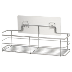 HIKARI 日光生活 魔術無痕貼 廚衛瓶罐置物架 免釘免鑽 不傷牆面 超強貼力 鐵線鍍鉻 適用於玻璃、瓷磚、不鏽鋼、鏡子、冰箱等光滑表面, 30 x 10.5 x 10cm, H873, 1個