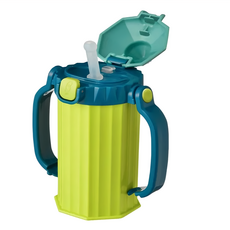 Betta 馬戲團系列 Circus 吸管隨身杯 學習杯, 綠色, 200ml, 1個