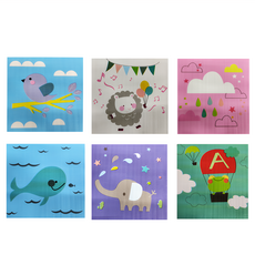 PMU 必美優 高密度加厚PE彩印地墊 動物樂園 6個, 55 x 55 x 1.5cm