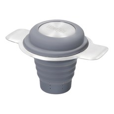 LA CAFETIERE 可折疊雙柄矽膠濾茶器 附蓋 KCL59, 1個