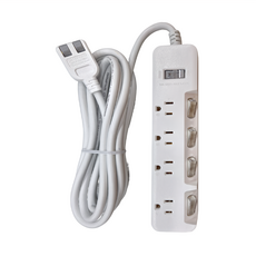 iPlus 保護傘 5切4座3P 安全延長線 簡約純白系列 PU-3546, 2.7m, 簡約純白, 1條