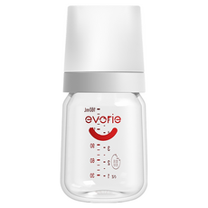 evorie 愛得利 玻璃寬口徑奶瓶 160ml, 0-3個月, 防脹氣, EA-301, 1個