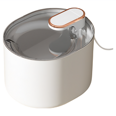 毛皇上 智能過濾 缺水斷電款 3L 寵物飲水機 礦石白, 1台