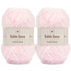 brandyarn Bubble Queen系列 菜瓜布線 90g, 淺粉色, 2捲
