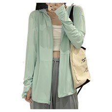成人款 冰絲防曬外套, XL, 淺綠色