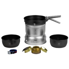 trangia Storm Cooker 超輕鋁風暴酒精爐套鍋組, 銀色 + 黑色, 1組