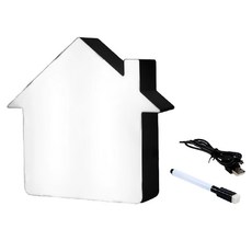 房子 手寫燈箱 含白板筆 USB線, 1組