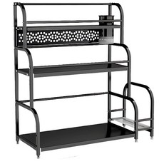 BM089 檯面調料置物架, 不鏽鋼表面烤漆, 30-50公分寬度可選, 兩層/三層, 40cm, 1個