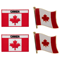 A-ONE 匯旺 加拿大國旗刺繡別針組, NO.020A, 2組