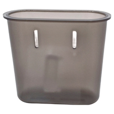 壁掛式無痕貼 牙刷收納架，透明黑，尺寸7.2x7.2cm, 1組