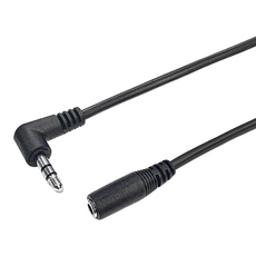 i-gota 愛購它 L型 3.5 AUX 立體聲延長線 高音質 無損延伸, 3.5PS05-L, 黑色, 1條