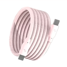 ALLite EASY CABLE 240W快充 磁吸收納編織快充線 USB-C to USB-C 1M 尼龍編織外層 PD快充, 寶寶粉, 1條