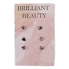 耀眼美人 迷你小愛心養耳棒 6個 鈦鋼, 1組