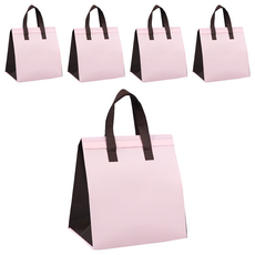 鋁箔外賣保溫袋, 26 x 24 x 39cm, 粉色, 5個