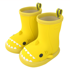 JAR 嚴選 可愛鯊魚兒童雨鞋 180mm 黃色, 1雙