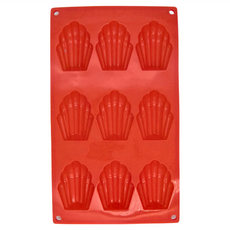 AHA 一法 矽膠模 大瑪德蓮，耐熱攝氏230度，耐冷負40度，宜製冰模，巧克力模，蛋糕模, 300 x 175 x 15mm, 1個