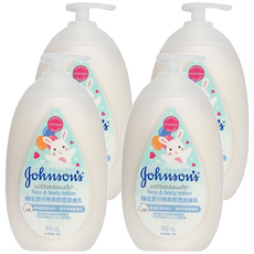 嬌生嬰兒棉柔輕透潤膚乳，親膚pH值，溫和不易刺激，臉部+身體適用, 4瓶, 500ml