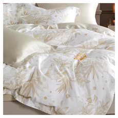 60支純天絲銀離子床包兩用被4件組 附精緻收納提袋