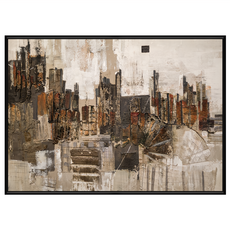 BOLUO GALLERY 菠蘿選畫所 抽象畫 虛實 II APAP3442B 掛畫, 黑色