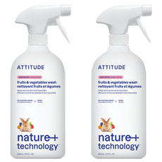 ATTITUDE 艾特優 無香蔬果洗淨液 800ml, 2瓶