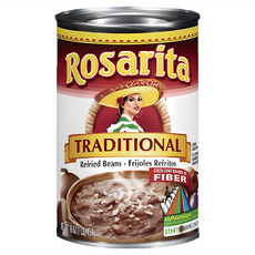 Rosarita 傳統風味 Refried Beans 細滑香綿軟嫩豆泥 開胃菜、盤邊菜品, 545g, 1罐