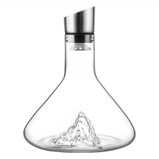 歐式高檔水晶玻璃冰山醒酒壺，雙層過濾塞設計，無鉛水晶材質, 底21 x 高28cm, 1.6L, 1個