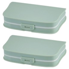 小麥購物 北歐色分隔藥盒 Y522 北歐綠 77g, 2個