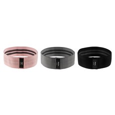 comet 提臀環狀彈力帶3件組, 粉色，灰色，黑色, 1組