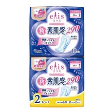 elleair 艾黎艾爾 elis 愛麗思 素肌感超薄衛生棉, 夜用無翼型 29cm, 20片, 1組