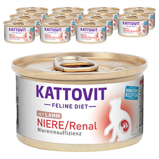 KATTOVIT 貓罐 腎臟保健 羊肉 口味, Set 12罐, 低磷低鈉，有助於維持腎臟健康, 85g