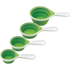 chef'n cf-0260 伸縮量杯組 102-018-011 19.5 x 10.3 x 6.3cm, 綠色, 1組