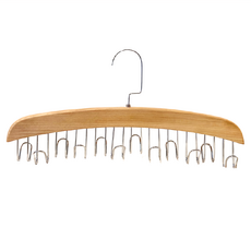 日系實木掛衣架 直式設計 原木不鏽鋼, 雙排 12鉤款, 1個