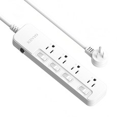 Kinyo 4開4插安全延長線 6呎, 1個