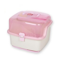 哩哩摳摳 lilikoko 超大容量兒童奶瓶箱 紅色 8801 1入 main unit cover/lid bottle rack drying pegs, 單件