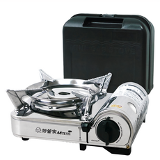 HouseKeeper 妙管家 全不鏽鋼雙焰防風瓦斯爐 998g, M7S, 1個